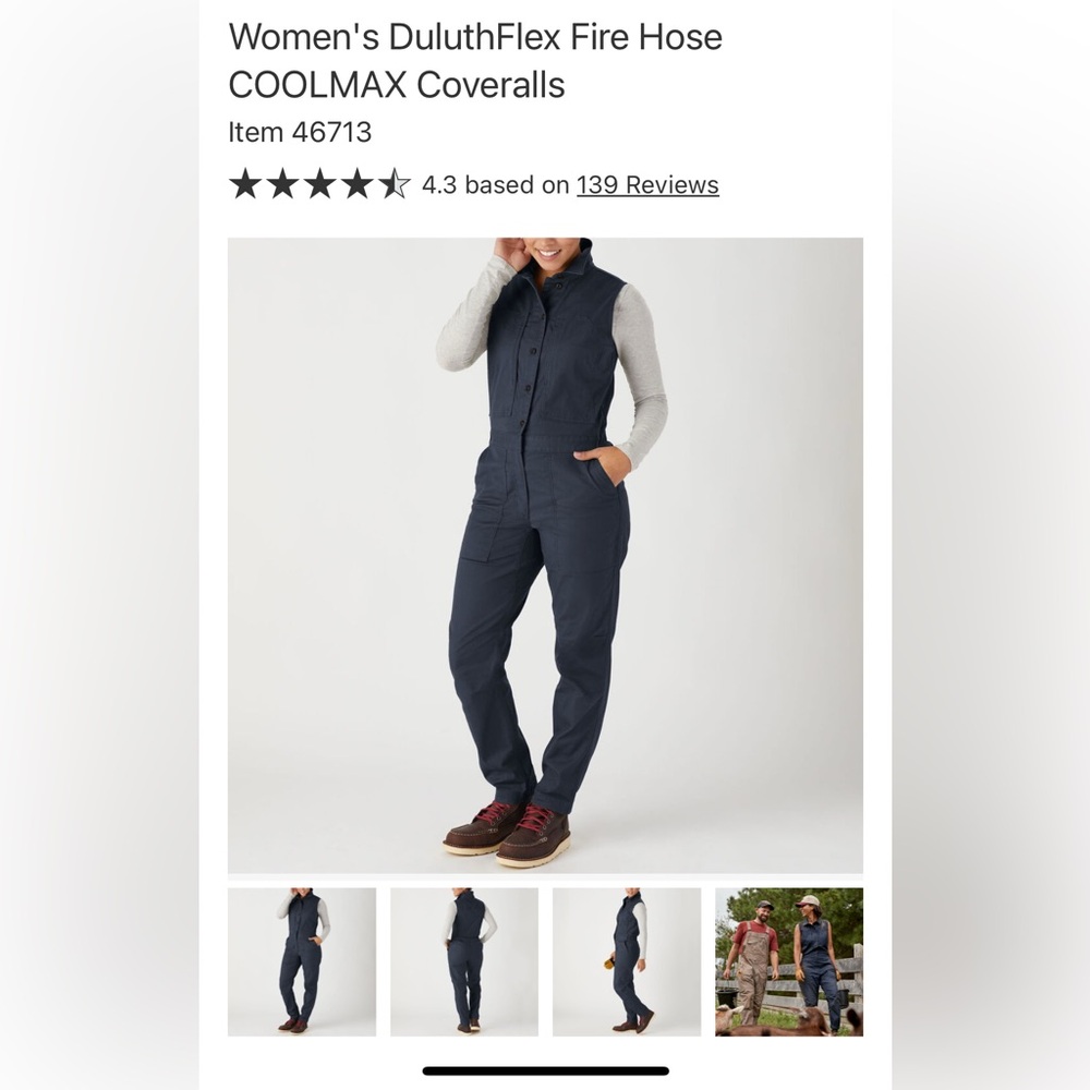 Women’s size M - DuluthFlex Fire Hose COOLMAX sleeveless coveralls - green